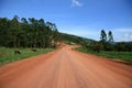 Winding Road Leading Through Uganda Royalty Free Stock Photo