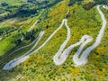 Winding Road on Mountain, Queenstown, New Zealand Royalty Free Stock Photo