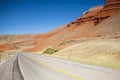 Winding road through mountainous area. Royalty Free Stock Photo