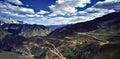 Winding road in mountains