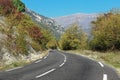 Winding road in the mountains of the Alpes-Maritimes Royalty Free Stock Photo