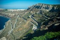 A winding road through mountains on a hot sunny day Royalty Free Stock Photo