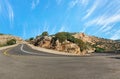 Winding road in the mountains of Israel Royalty Free Stock Photo