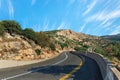 Winding road in the mountains of Israel Royalty Free Stock Photo