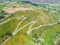 Winding Road on Mountain, Queenstown, New Zealand Royalty Free Stock Photo