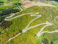 Winding Road on Mountain, Queenstown, New Zealand Royalty Free Stock Photo