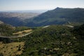 Winding road in the mountains of the Serra da Estrela is the highest mountain range in Continental Portugal. Royalty Free Stock Photo