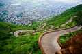 Winding road of Nargarh fort jaipur