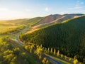 Winding road passing through beautiful Australian countryside at Royalty Free Stock Photo