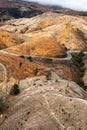 Winding road into Queenstown Tasmania Royalty Free Stock Photo