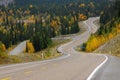 Winding road in river valley Royalty Free Stock Photo