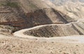 Winding road in the rocky desert Royalty Free Stock Photo