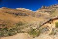 The winding road of Sani Pass, South Africa Royalty Free Stock Photo