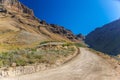 The winding road of Sani Pass, South Africa Royalty Free Stock Photo