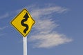 Winding Road Sign Royalty Free Stock Photo