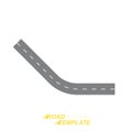 A winding road template on a white background. Flat illustration EPS 10 Royalty Free Stock Photo