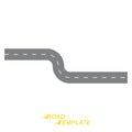 A winding road template on a white background. Flat illustration EPS 10 Royalty Free Stock Photo