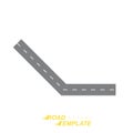 A winding road template on a white background. Flat illustration EPS 10 Royalty Free Stock Photo