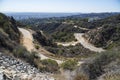 Winding road to Hollywood sign