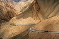 Winding road to mountain pass Royalty Free Stock Photo