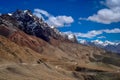 Winding road to mountain pass Royalty Free Stock Photo