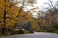 Winding road up the mountain to Smugglers Notch