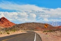 Winding road in Valley of the Fire national park in USA Royalty Free Stock Photo