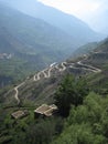 Winding roads in the Himalayas