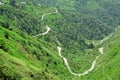 Winding roads of the himalayas, India Royalty Free Stock Photo