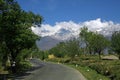 Winding roads of snow peaked himalayas, Kangra In Royalty Free Stock Photo