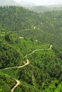 Winding roads thorugh rice step farms of the hima Royalty Free Stock Photo