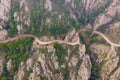 The winding roads which cross the magnificent creeks of Piana, Corsica Royalty Free Stock Photo