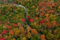 Winding Scenic Road + Autumn - Blackwater Falls State Park - Long Exposure of Waterfall - West Virginia Royalty Free Stock Photo