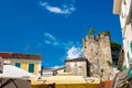 Winding street of the authentic, old town of Herceg Novi Royalty Free Stock Photo