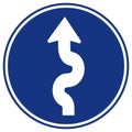 Winding Traffic Road Sign,Vector Illustration, Isolate On White Background Icon. EPS10 Royalty Free Stock Photo