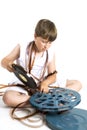 Winding up celluloid Royalty Free Stock Photo