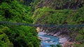 The winding valley and the beautifully textured marble mountain walls are in Yanzikou, Taroko National Scenic Area