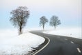 Winding winter road