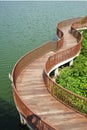 Winding Wooden Bridge