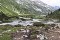 Winding Zamser Bach in Tyroler Ziller Valley, Aust