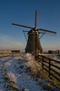 Windmill the Achtkante Molen near Streefkerk Royalty Free Stock Photo