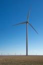 Windmill Against Deep Blue Sky Royalty Free Stock Photo