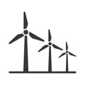 Windmill alternative and renewable energy icon Royalty Free Stock Photo