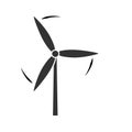 Windmill alternative wind turbine and renewable energy vector icon environment concept for graphic design, logo, web site, social Royalty Free Stock Photo