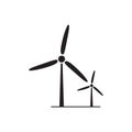 Windmill alternative wind turbine and renewable energy vector icon environment concept for graphic design, logo, web site, social Royalty Free Stock Photo