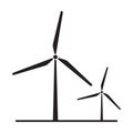 Windmill alternative wind turbine and renewable energy vector icon environment concept for graphic design, logo, web site, social