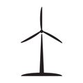 Windmill alternative wind turbine and renewable energy vector icon environment concept for graphic design, logo, web site, social Royalty Free Stock Photo