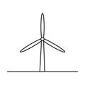 Windmill alternative wind turbine and renewable energy vector icon environment concept for graphic design, logo, website, social Royalty Free Stock Photo