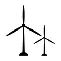 Windmill alternative wind turbine and renewable energy vector icon environment concept for graphic design, logo, website, social m Royalty Free Stock Photo