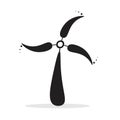 Windmill alternative wind turbine and renewable energy vector icon environment concept for graphic design, logo, website, social Royalty Free Stock Photo